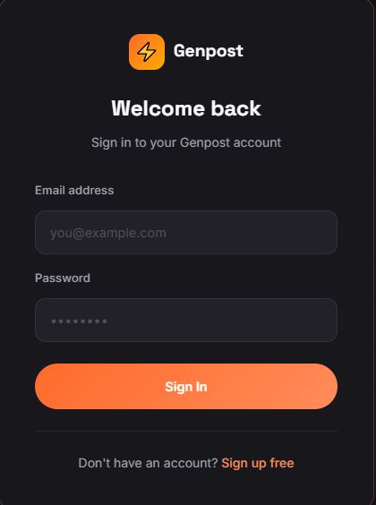 GenPost Automation Dashboard Preview